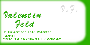 valentin feld business card